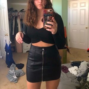 Leather skirt